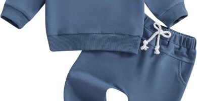 Mesalynch Toddler Boy Fall Spring Outfit Clothes Infant Baby Boys Little Man Letter Print Sweatshirt Jumper Trouser Jogger Set