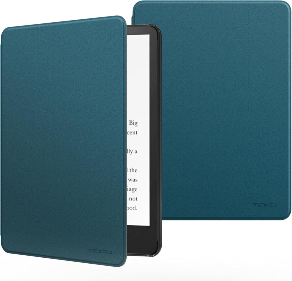 MoKo Case Fits 6.8″ Kindle Paperwhite (11th Generation-2021) and Kindle Paperwhite Signature Edition, Lightweight Shell Cover with Auto Wake/Sleep for Kindle Paperwhite 2021, Turquoise