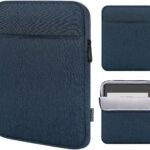 MoKo Tablet Sleeve Compatible with Kindle Colorsoft, Kindle Paperwhite 12th Gen 2024, Kindle 2024-2016, Tablet Carrying Case Portable Sleeve with Dual Pockets and Pen Holder, Indigo