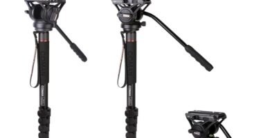 Monopod with Feet, Coman Professional Video Camera Monopod with Tripod Stand 70.6 inch Max Load 22 Lbs for Cameras, Canon, Nikon, Sony, DSLR, Video Camcorder