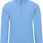 Mountain Warehouse Camber II Kids Half-Zip Fleece – Lightweight & Breathable Microfleece Sweatshirt, Boys & Girls – Spring Summer, Outdoors, Travelling & Hiking