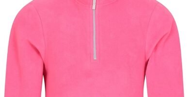 Mountain Warehouse Camber Kids Microfleece Hoodie – Breathable, Lightweight, Anti-Pill & Quick Dry Microfleece Pullover for Boys & Girls – For Spring Summer & Walking Bright Pink