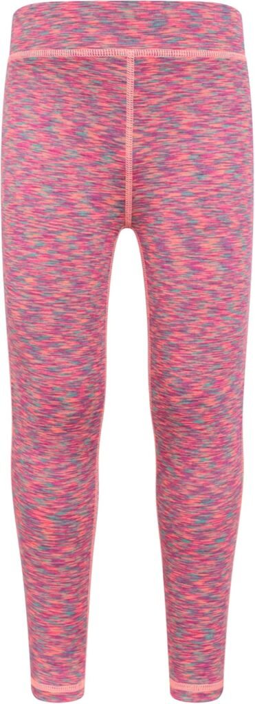 Mountain Warehouse Kayleigh Girls Leggings – Quick Wicking Kids Tights, Soft Childrens Pants, Stretchy Jeggings, Space Dye Design – for, Running, Walking & Sports