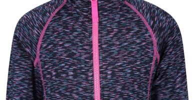 Mountain Warehouse Kayleigh Girls Stripe Hoody – Fully Lined Hoodie Childrens Jacket, Warmth, Front Pockets, Full Zip Kids Coat – For Travelling & Daily Use