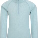 Mountain Warehouse Kids Merino Half-Zip Top – Antibacterial, Lightweight, Breathable & Moisture Wicking for Boys & Girls – Best for Autumn Winter, Camping & Outdoors