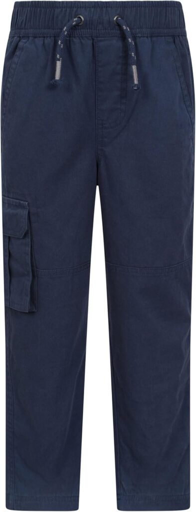 Mountain Warehouse Pull Up Kids Cargo Trousers – Jersey Lined, 100% Cotton Pants, Casual Girls & Boys Bottoms – Kids Clothing for Travelling, Hiking, Camping, Outdoor