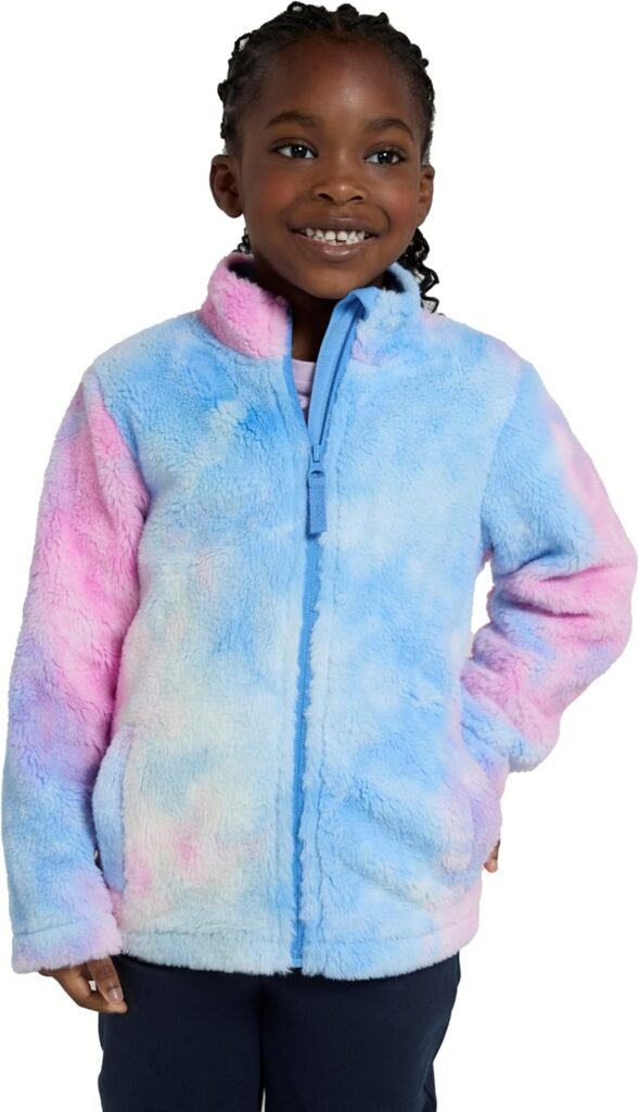 Mountain Warehouse Rainbow Cosy Kids Fleece – Full Zip Childrens Top, Lightweight, Warm & Cosy Girls & Boys Sweater, Front Pockets – Best for Spring Summer