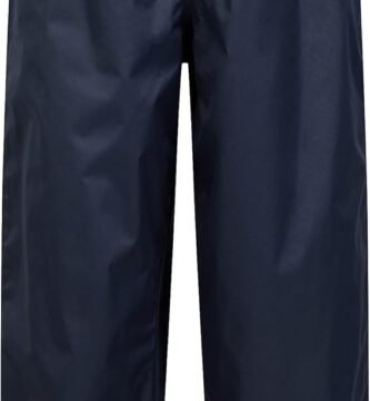 Mountain Warehouse Ripstop Kids Waterproof Fleece Lined Trousers – Breathable & Elasticated Bottoms with Taped Seams for Boys & Girls – for Autumn Winter & Wet Weather