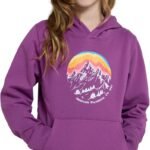 Mountain Warehouse Snowy Mountain Kids Hoodie – Cotton Sweatshirt with Kangaroo Pocket Boys & Girls – Autumn Winter Outdoors, Holiday, Walking, Hiking