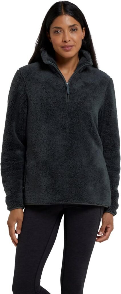 Mountain Warehouse Teddy II Womens Fleece – Warm & Cosy, Lightweight, Anti-Pill & Casual Sweatshirt with Half Zip, Soft & Fluffy Fabric – Best for Spring