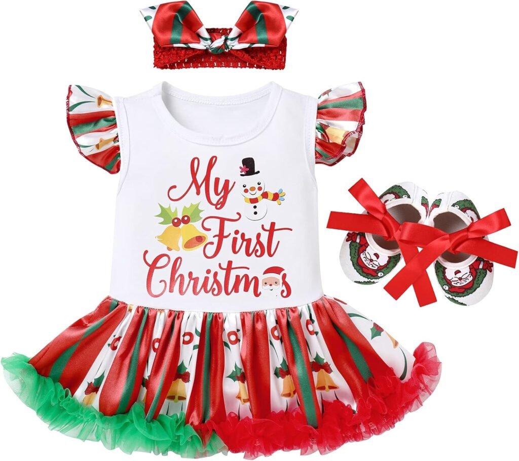 My First Halloween Outfit for Baby Girls, Flying Sleeve Romper Tutu Skirt Princess Dress+Bowknot Headband+Shoes 3pcs Set Carnival Christmas Dress Up for Cake Smash Photoshoot My First Halloween Outfit for Baby Girls, Flying Sleeve Romper Tutu Skirt Princess Dress+Bowknot Headband+Shoes 3pcs Set Carnival Christmas Dress Up for Cake Smash Photoshoot