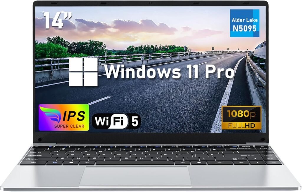 NIAKUN 14 Inch Laptop Notebook Computer, Laptops 16GB RAM 1TB SSD, Laptop N5095 Processor (up to 2.9 Ghz), FHD 1920 x 1080 Display, 5000 mAh, TF Card, WIFI 5
