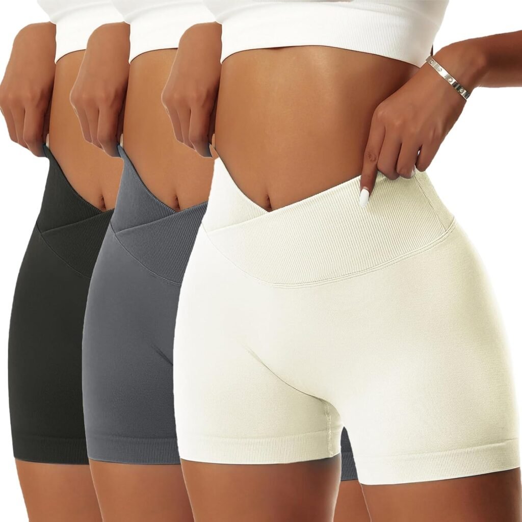 NIBESSER Gym Shorts for Women UK Seamless Cycling Short Shorts Ladies High Waisted Booty Shorts Tummy Control Workout Running Biker Yoga Shorts Butt Lifting Stretchy Tights