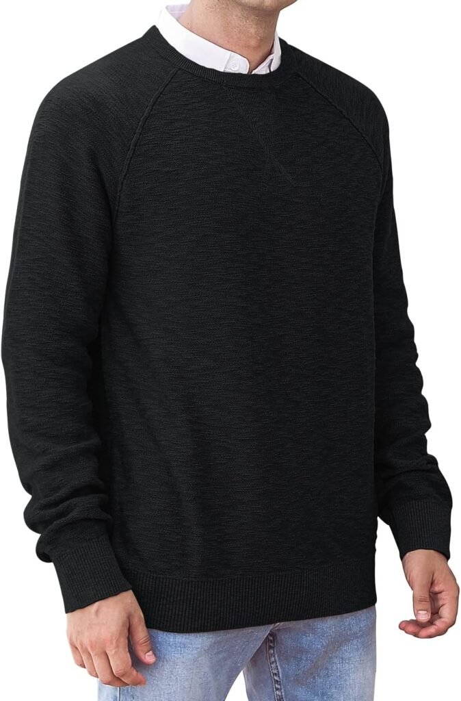 NITAGUT Men’s Jumper Winter Soft Warm Knit Sweater Classic Crew Neck Casual Pullover Sweaters