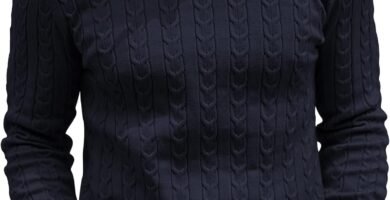 NITAGUT Men’s Jumpers Sweater Crewneck Cable-Knit Pullover Sweater