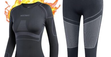 NOOYME Thermal Base Layer Women, Ski Base Layers Women, Ladies Thermal Clothing & Leggings Quick Dry Thermal Underlayer Women Ladies Thermal Underwear Set NOOYME Thermal Base Layer Women, Ski Base Layers Women, Ladies Thermal Clothing & Leggings Quick Dry Thermal Underlayer Women Ladies Thermal Underwear Set