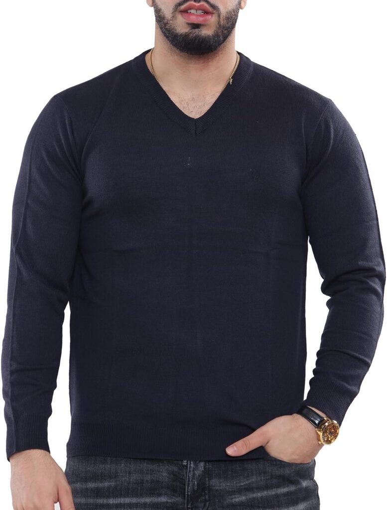 NOROZE Men’s Jumper Knit V-Neck Plain Classic Sweater Pullover Knitted Sweatshirt UK Sizes S-4XL NOROZE Men’s Jumper Knit V-Neck Plain Classic Sweater Pullover Knitted Sweatshirt UK Sizes S-4XL