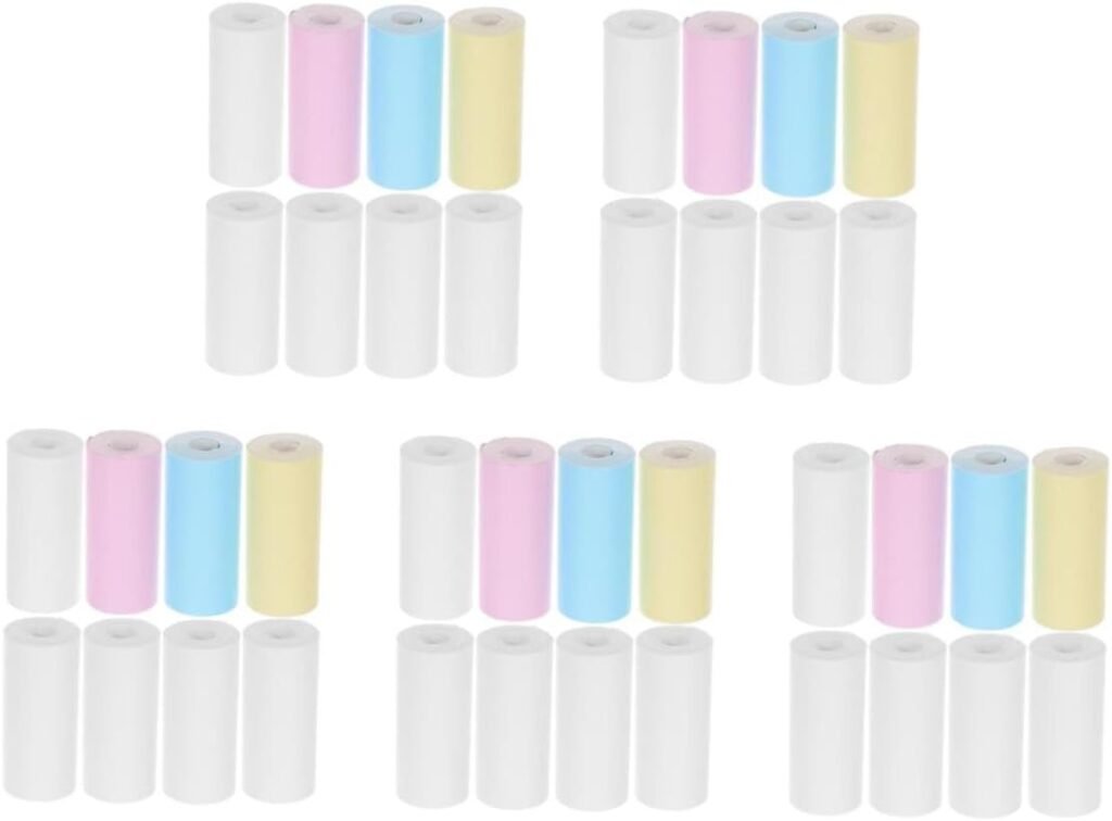 NUOBESTY 5sets Thermal Paper Cameras for Thermal Sticker Printer Mini Sticker Printer Mini Room Mini Photo Printer Cameras Printer for Labels Instant Camera Paper 18rolls*5