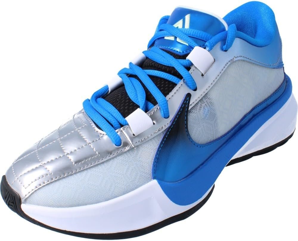 Nike Giannis Freak 5 Men’s Basketball Shoes (DX4985-402, Photo Blue/Metallic Silver/Barely Volt/Black)