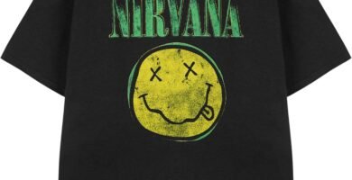 Nirvana Kids Black Short-Sleeved T-Shirt | Yellow Logo Graphic Tee for Children | Grunge Music Band Unisex Apparel for Teens | Vintage Style Youth Top | Rock Merchandise Gift Nirvana Kids Black Short-Sleeved T-Shirt | Yellow Logo Graphic Tee for Children | Grunge Music Band Unisex Apparel for Teens | Vintage Style Youth Top | Rock Merchandise Gift