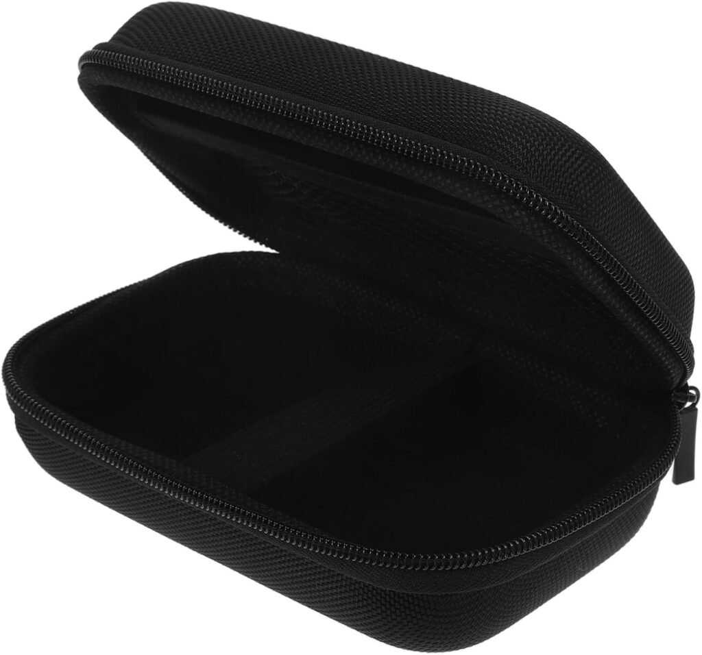 OFFSCH Printer Storage Bag Cable Organizer Bag Handbag Organizer Mini Room Small Digital Camera Electronic Gadgets Mini Portable Printer Tote Bag Organizer Eva Hard Shell Bag Metal Black