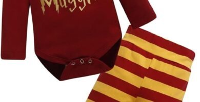 OTKARXUS Baby Boy Clothes,Infant Long/Short Sleeve Romper + Hat + Striped Pants 3PCS Outfits Sets,Long/Short Sleeve Suit for Unisex Boys Girls