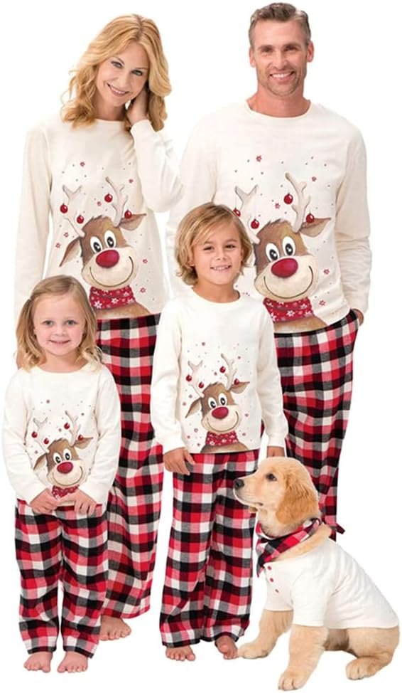 Oriental eLife Family Matching Christmas Pyjamas Set Matching Family Pajamas Sets Xmas Pjs Sleepwear Christmas PJ’s with Deer Letter and Plaid Santa Claus Printed Holiday Long Sleeve Loungewear Oriental eLife Family Matching Christmas Pyjamas Set Matching Family Pajamas Sets Xmas Pjs Sleepwear Christmas PJ’s with Deer Letter and Plaid Santa Claus Printed Holiday Long Sleeve Loungewear