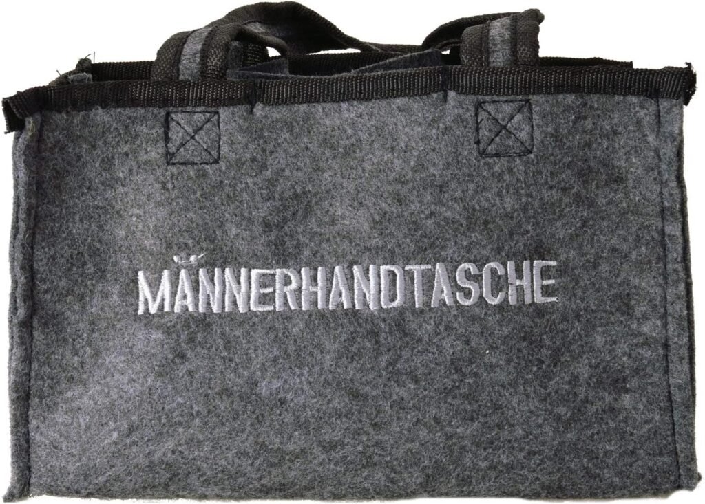 Out of the blue Men’s Felt Handbag with 6 compartments, Approx. 24 x 15 cm, Gray Out of the blue Men’s Felt Handbag with 6 compartments, Approx. 24 x 15 cm, Gray