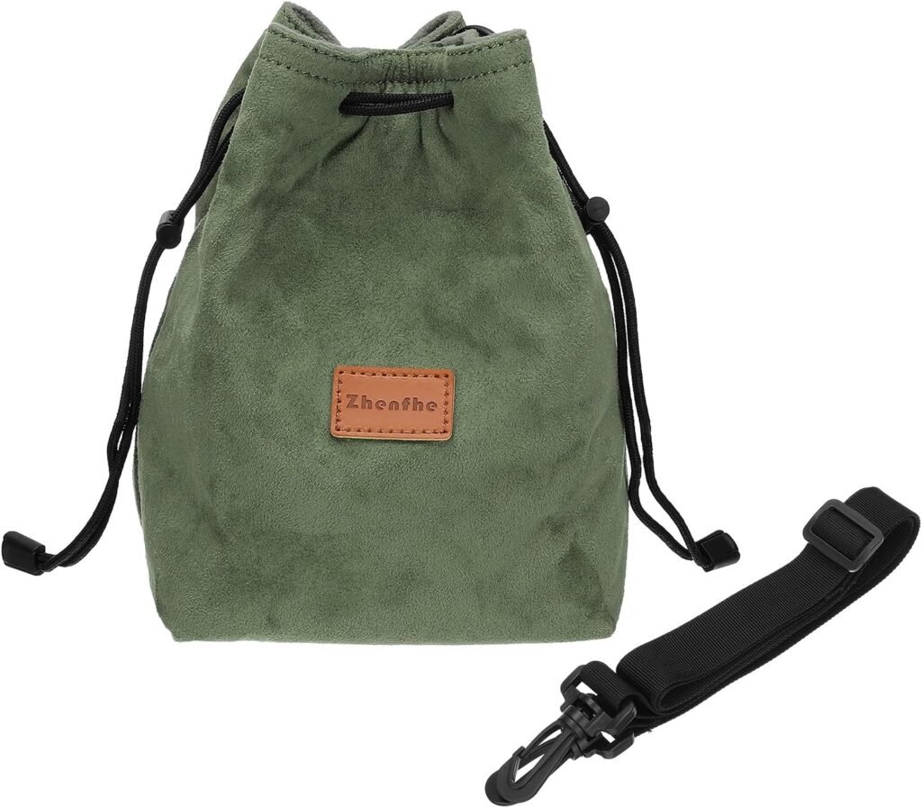 PATIKIL Camera Bag, Drawstring Pouch with Adjustable Shoulder Strap Portable Handbag for DSLR Camera, Green,Size S PATIKIL Camera Bag, Drawstring Pouch with Adjustable Shoulder Strap Portable Handbag for DSLR Camera, Green,Size S