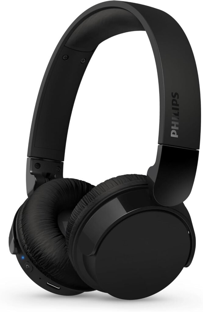 PHILIPS TAH4209BK Lightweight On Ear Wireless Bluetooth Headphones with Passive Noise Isolation – 55 Hours Play Time, Natural Sound, Clear Calls, Dynamic Bass, 2 Hours USB-C Charging – Black PHILIPS TAH4209BK Lightweight On Ear Wireless Bluetooth Headphones with Passive Noise Isolation – 55 Hours Play Time, Natural Sound, Clear Calls, Dynamic Bass, 2 Hours USB-C Charging – Black