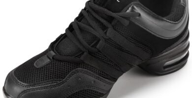 Padgene Women’s Jazz Shoes Trainers Lace Up Cushion Breathable Ladies Split Sole Walking Dance Sports Shoes