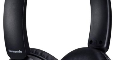 Panasonic RB-HF630BE-K Street Wireless Headphones, Over-Ear, Built-in Mic, Bluetooth 5.3, Multipoint, Swivel Design, Up To 72 Hours Playtime, USB-C, Black