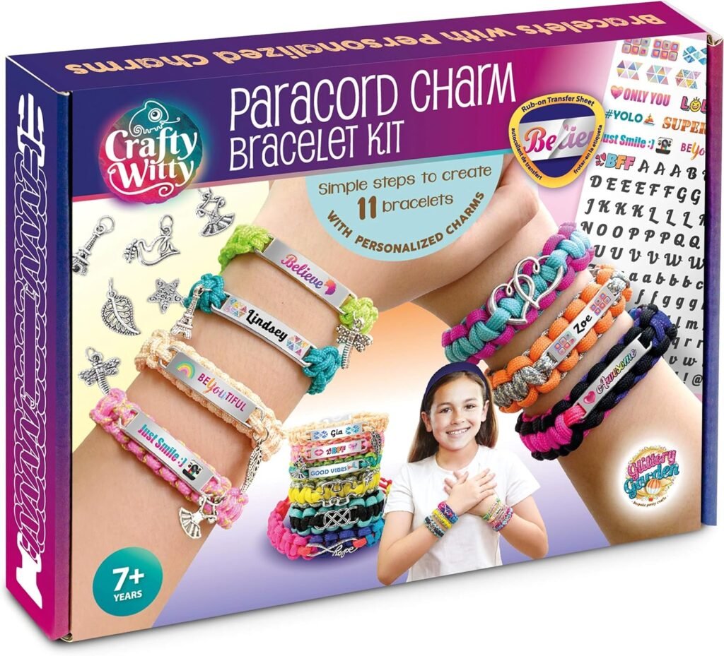 Paracord Bracelet Making Kit with Charms – Art & Craft Gift for KIDS Age 8 9 10 11 12 & Teens 13 14 Year Old. Make Your Own Friendship & Jewellery for Birthday, Travel Activity, Camp & Project Paracord Bracelet Making Kit with Charms – Art & Craft Gift for KIDS Age 8 9 10 11 12 & Teens 13 14 Year Old. Make Your Own Friendship & Jewellery for Birthday, Travel Activity, Camp & Project