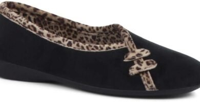 Pavers Ladies Leopard Print Slippers