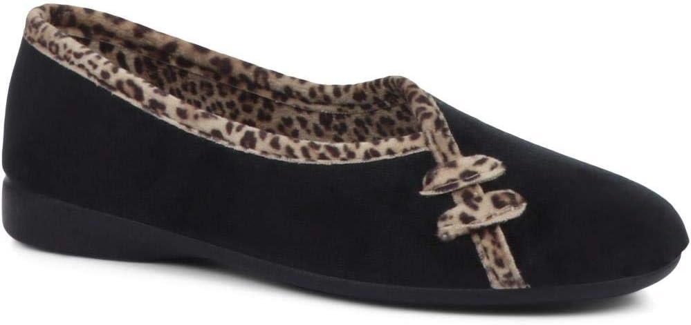 Pavers Ladies Leopard Print Slippers Pavers Ladies Leopard Print Slippers
