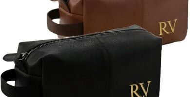 Personalised Embroidered Men’s Leather Wash Bag with Strap, Black or Brown, Leather Toiletry Bag Embroidered with Initials Personalised Embroidered Men’s Leather Wash Bag with Strap, Black or Brown, Leather Toiletry Bag Embroidered with Initials