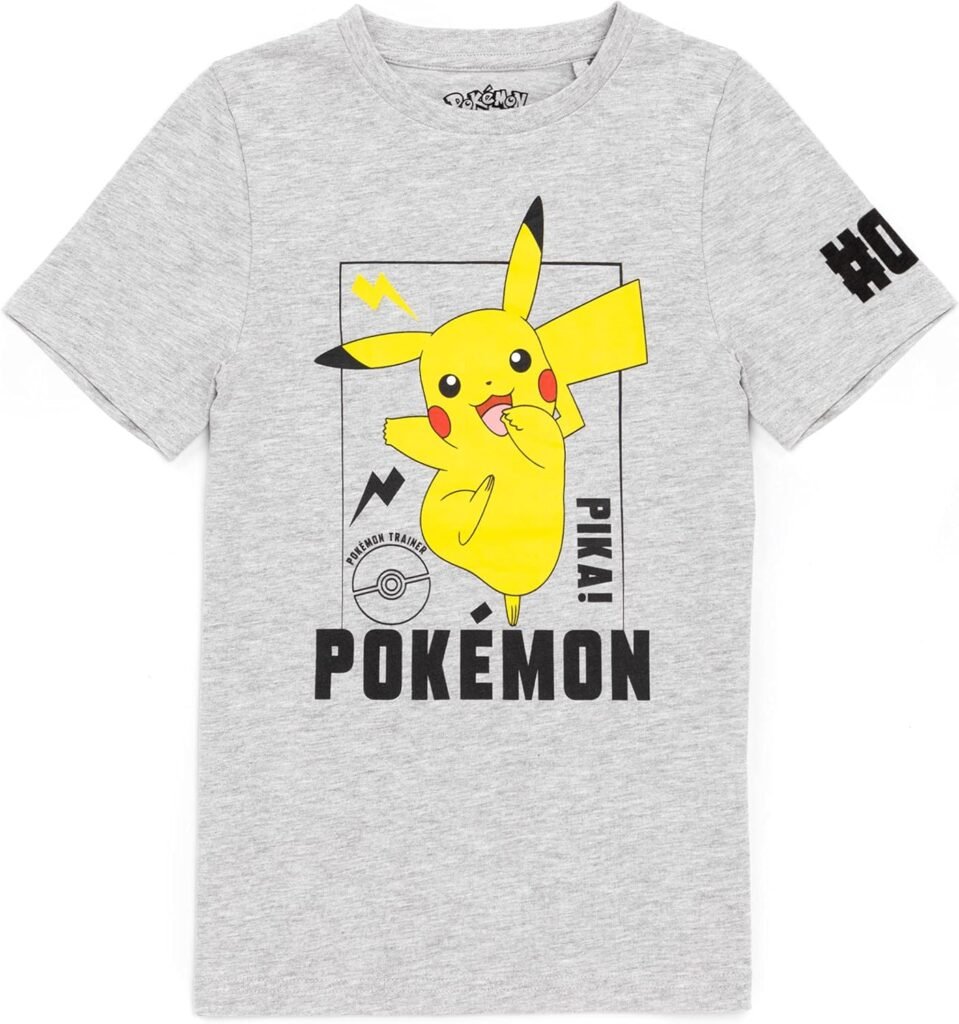 Pokemon T-Shirts for Boys | Kids Green OR Black Top | Pikachu Squirtle Bulbasaur Charmander Characters Clothing Merchandise Pokemon T-Shirts for Boys | Kids Green OR Black Top | Pikachu Squirtle Bulbasaur Charmander Characters Clothing Merchandise