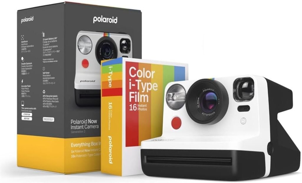 Polaroid Everything Box Now Gen 2 Instant Camera – Black & White