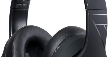 PowerLocus P6 Bluetooth Headphones Over Ear, Wireless Headphones, Super Bass Hi-Fi Stereo Sound, 40Hrs Battery Life,Soft Earmuffs, Headphones with Mic, Voice Assistant for iPhone,Android,Laptops,PC,TV