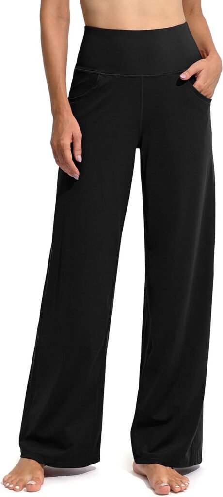 Promover Women’s Activewear Trousers Yoga Trousers with Pockets Straight Wide Leg Pants Stretch Work Tracksuit Bottoms Gym Joggers Causal Lounge Tummy Control Pants Petite/Regular/Tall Promover Women’s Activewear Trousers Yoga Trousers with Pockets Straight Wide Leg Pants Stretch Work Tracksuit Bottoms Gym Joggers Causal Lounge Tummy Control Pants Petite/Regular/Tall