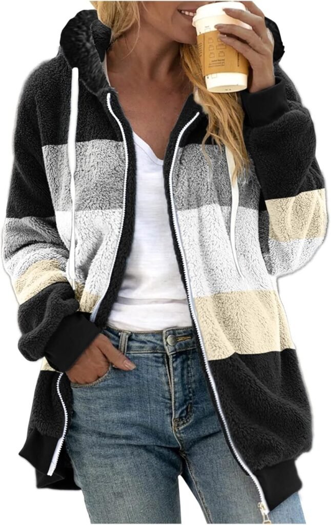 Qixiu Womens Fleece Jacket Women Sweatshirt Winter Loose Solid Zipper Drawstring Long-Sleeved Jackets Full Zip Hoodie Winter Sweater Warm Longline Women Coat Outdoor Cardigan Qixiu Womens Fleece Jacket Women Sweatshirt Winter Loose Solid Zipper Drawstring Long-Sleeved Jackets Full Zip Hoodie Winter Sweater Warm Longline Women Coat Outdoor Cardigan