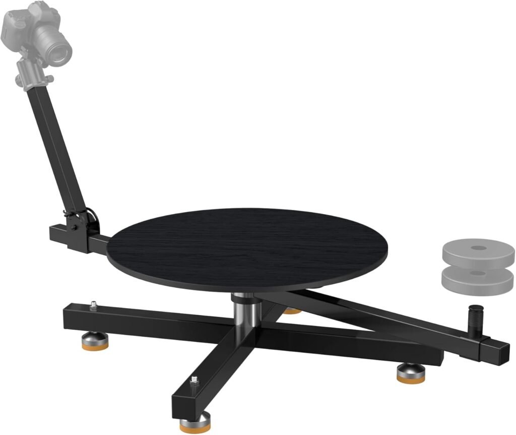 RAUBAY 360 Degree Spinner(Standard Version) Professional Photography Turntable, Rotating Camera Slider, Spinning Photo Video Booth, Spin Platform for Product Photography, Commercial Video, Bullet-time