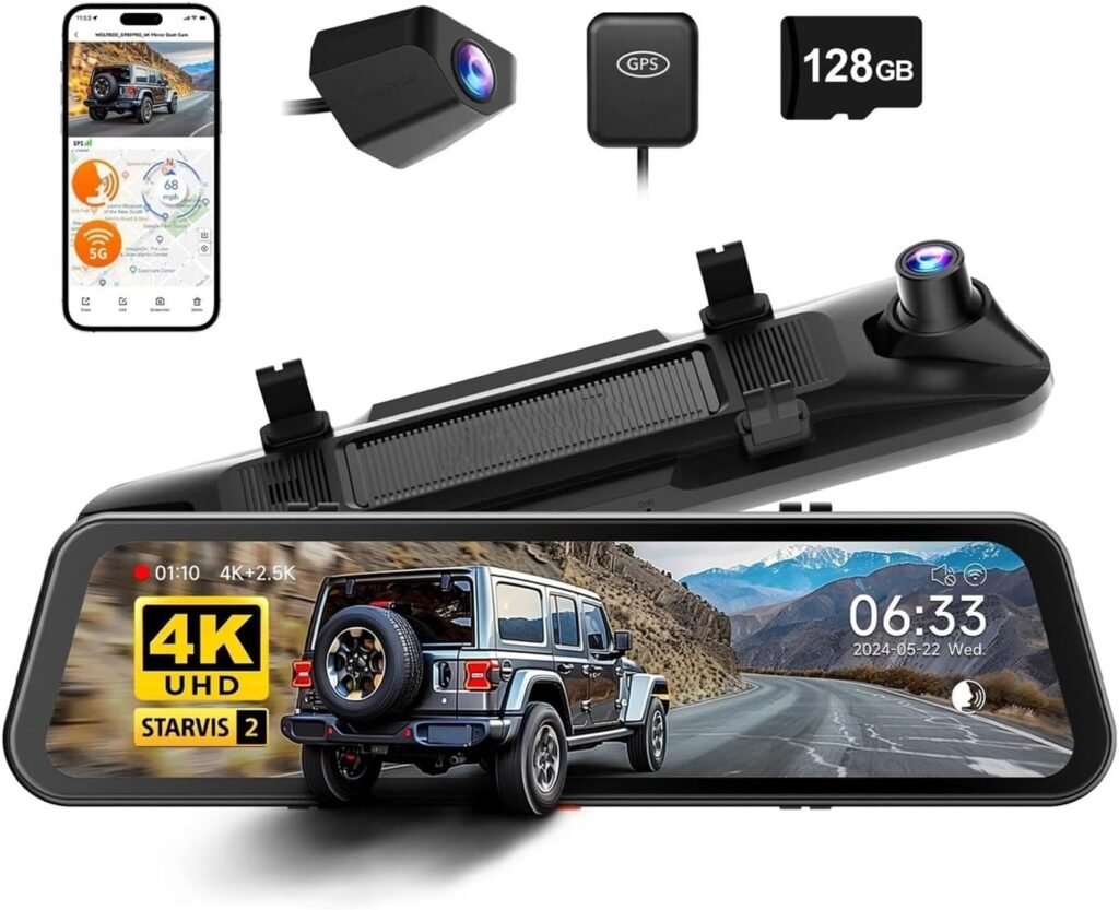 RYWRLQRA G900 PRO Dash Cam 4K+2.5K Car DVR Voice Control 5GHZ WI-FI and GPS Video Recorder Front and rear camera(With hardwired kit) RYWRLQRA G900 PRO Dash Cam 4K+2.5K Car DVR Voice Control 5GHZ WI-FI and GPS Video Recorder Front and rear camera(With hardwired kit)