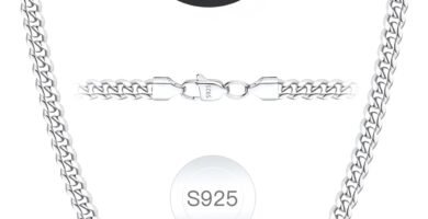 Rajputana S925 Sterling Silver 3mm/4mm/5mm/8mm Thick Cuban Chain for Men Sturdy Mens Silver Gold Chain Hypoallergenic Curb Chain Necklace Jewelry for Men 16/18/20/22/24/26/28 Inch Rajputana S925 Sterling Silver 3mm/4mm/5mm/8mm Thick Cuban Chain for Men Sturdy Mens Silver Gold Chain Hypoallergenic Curb Chain Necklace Jewelry for Men 16/18/20/22/24/26/28 Inch