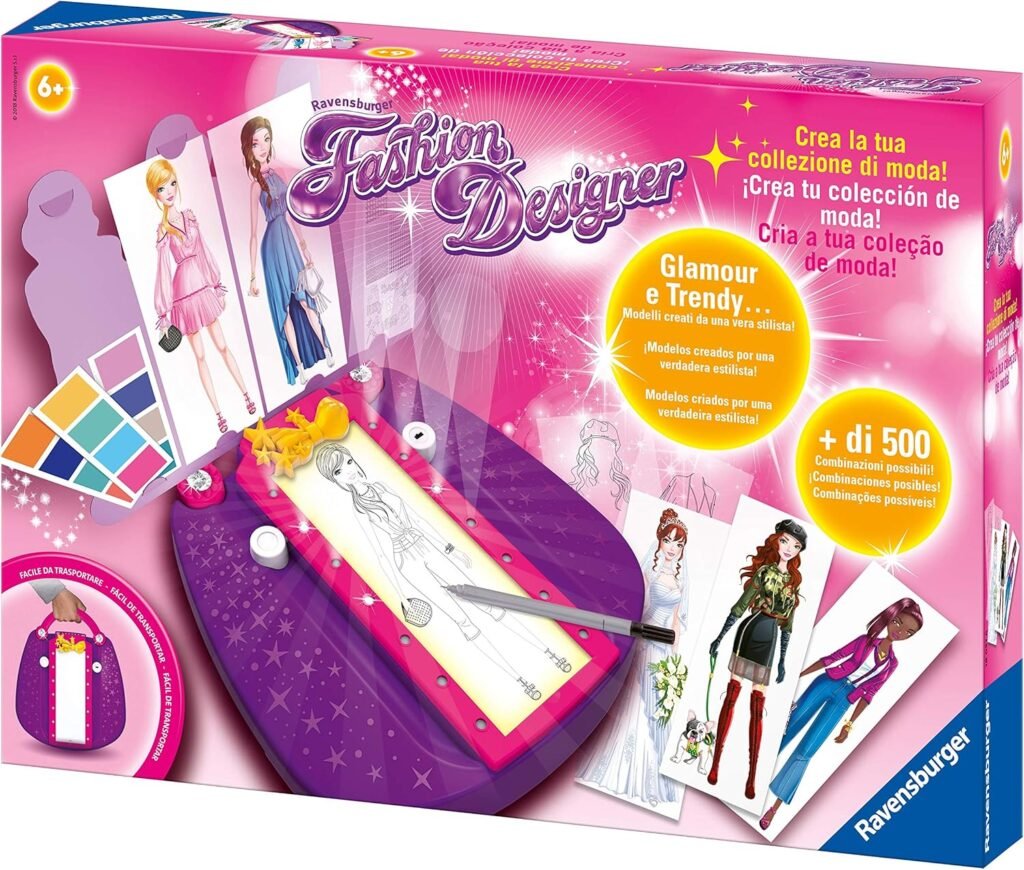 Ravensburger – Fashion Designer, Create your own Fashion Collection, Creative Drawing Game, Kids 6+ Years