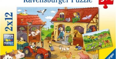 Ravensburger Working On The Farm – Jigsaw Puzzles for Kids Age 3 Years Up – Toddler Toys -2x 12 Pieces, 07560 Fleißig Auf Dem Bauernhof Ravensburger Working On The Farm – Jigsaw Puzzles for Kids Age 3 Years Up – Toddler Toys -2x 12 Pieces, 07560 Fleißig Auf Dem Bauernhof