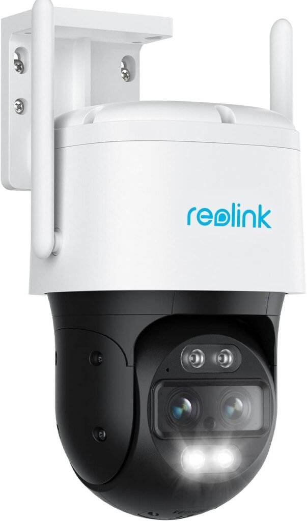 Reolink 4K PTZ Security Camera Outdoor WiFi Dual Lens 8MP, Auto Tracking, 2.4/5 GHz Dual-Band WiFi, Smart Human/Vehicle/Pet Detection, 6X Hybrid Zoom, Color Night Vision, Two-Way Audio, Trackmix WiFi