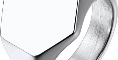 Richsteel Stainless Steel Chunky Hexagon Shape Signet Rings,Novelty Initial Letter/Photo Customizable, Finger Ring Jewellery, Size #O-#Z+3, Come with Gift Box Richsteel Stainless Steel Chunky Hexagon Shape Signet Rings,Novelty Initial Letter/Photo Customizable, Finger Ring Jewellery, Size #O-#Z+3, Come with Gift Box