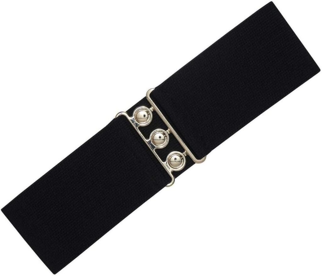 Ro Rox Retro Vintage Belt | Elastic Belt Women’s Accessories | 50s Nurse Belt | Stretchy Belt With Silver Buckle & Clasp | Waist Belt For Dress | Wide Belt Design | Elasticated Belt For Women Ro Rox Retro Vintage Belt | Elastic Belt Women’s Accessories | 50s Nurse Belt | Stretchy Belt With Silver Buckle & Clasp | Waist Belt For Dress | Wide Belt Design | Elasticated Belt For Women
