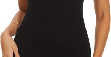 SHAPERIN Women Sleeveless Mini Dress Crew Neck Slim Fit Bodycon Dress Casual Summer Tank Dresses